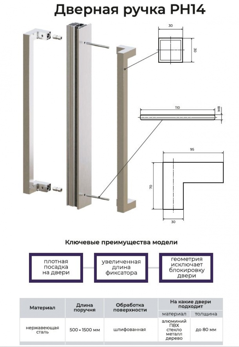 Дверная ручка РН14