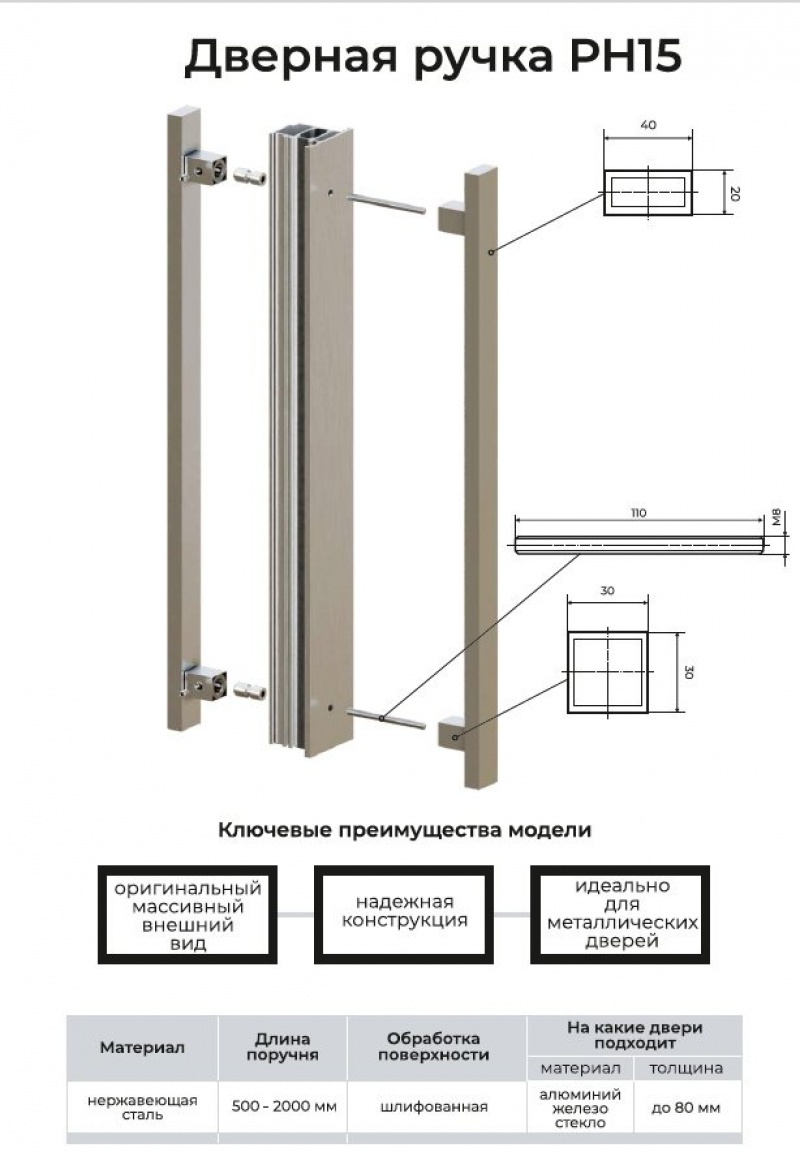 Дверная ручка РН15